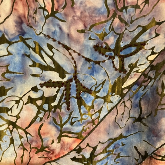 Bali Batiks handprinted resort wear. Sleeveless beaded accents on front.… - Picture 3 of 5